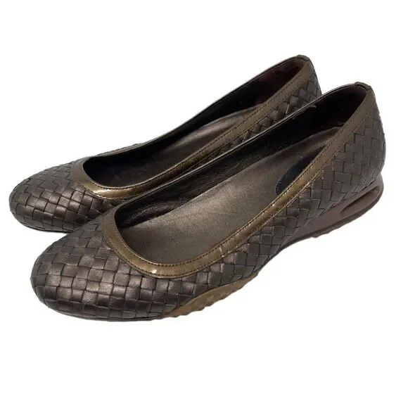 Nike Air Slip on flats US 8B BoxC Brown weaved leather Cole Haan GSeries - Picture 7 of 7